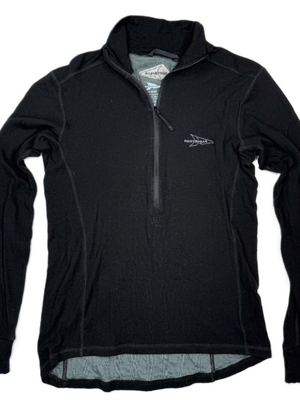 FirstSpear Mid Shirt Mens M Black Merino Wool Tactical ACM Mid 400 2/3 Zip